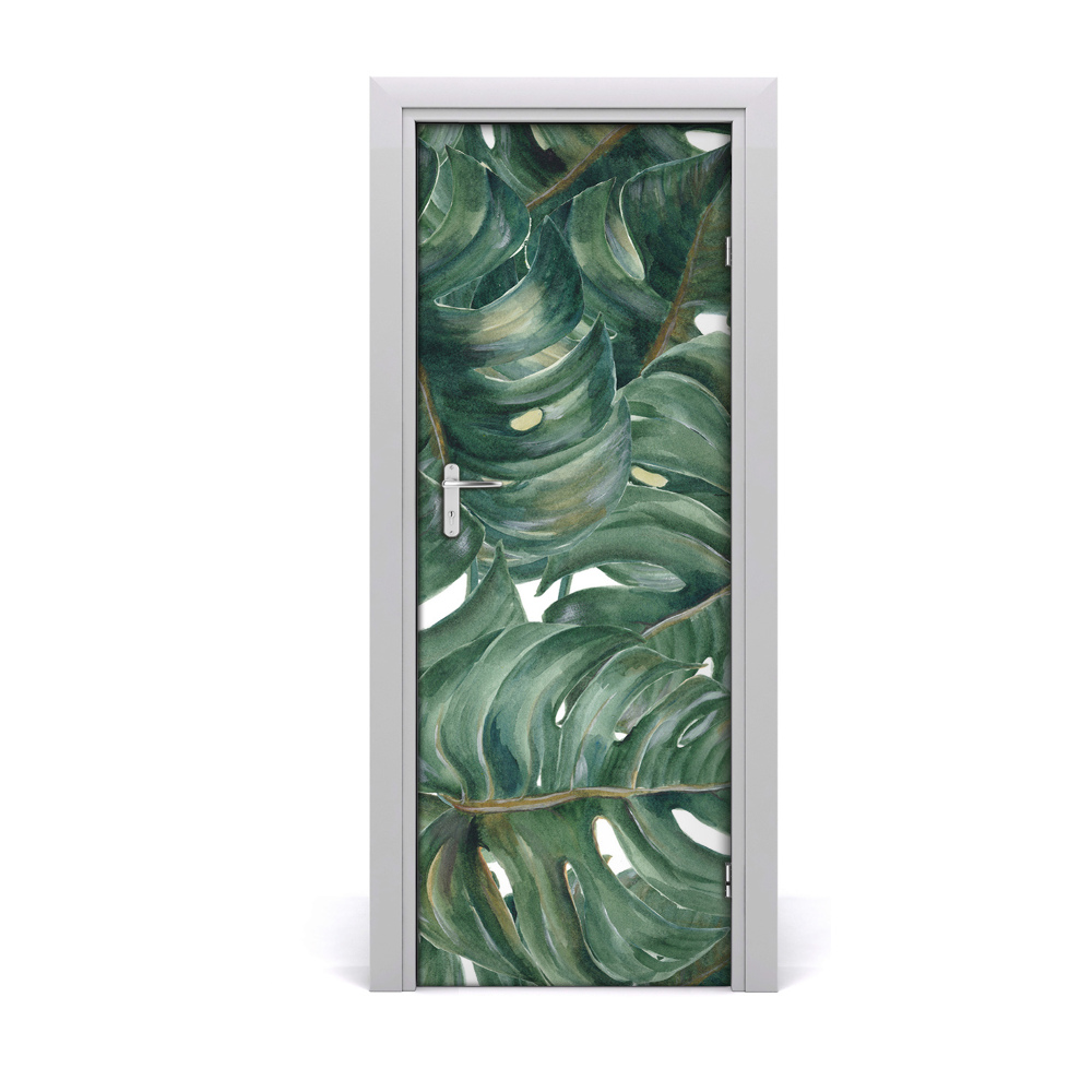 Okleina samoprzylepna fototapety na drzwi Monstera