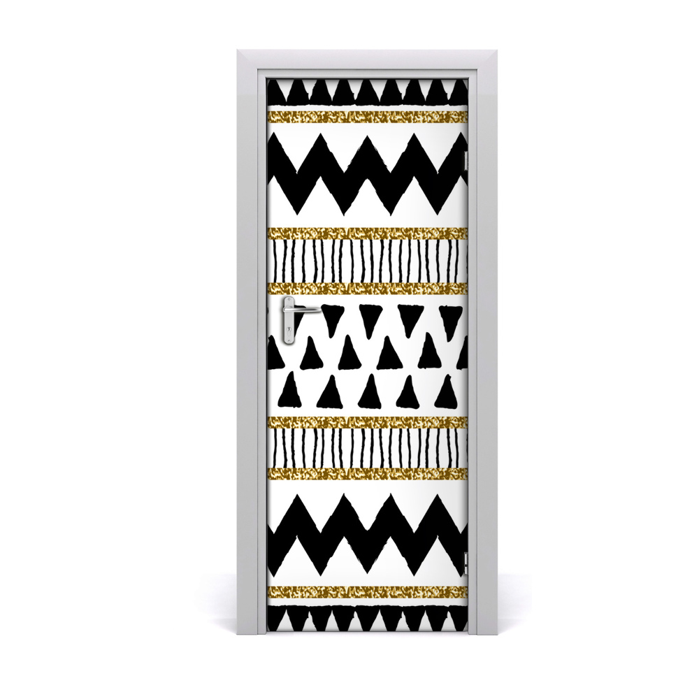 Naklejka fototapeta na drzwi Tło w etniczne wzorki