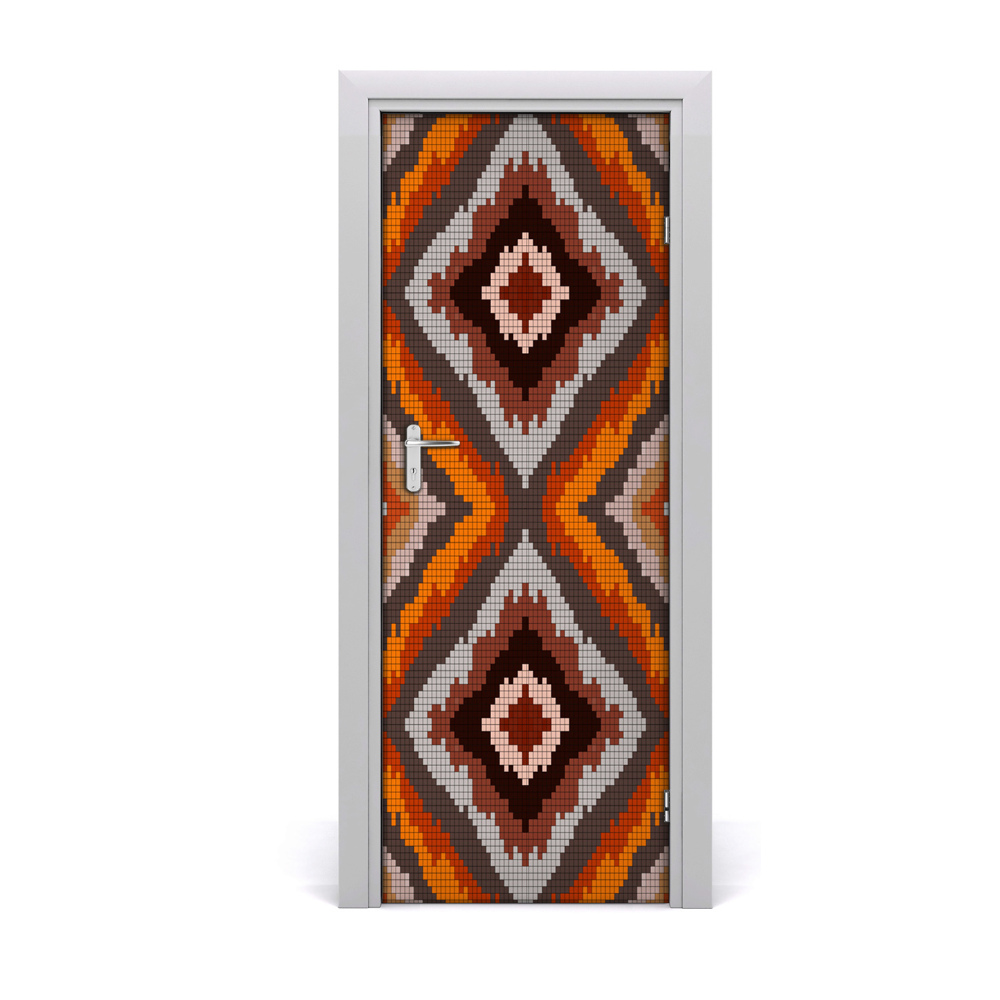 Naklejka fototapeta na drzwi Pomarańczowe retro tło