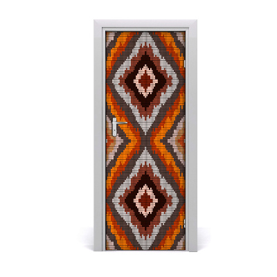 Naklejka fototapeta na drzwi Pomarańczowe retro tło