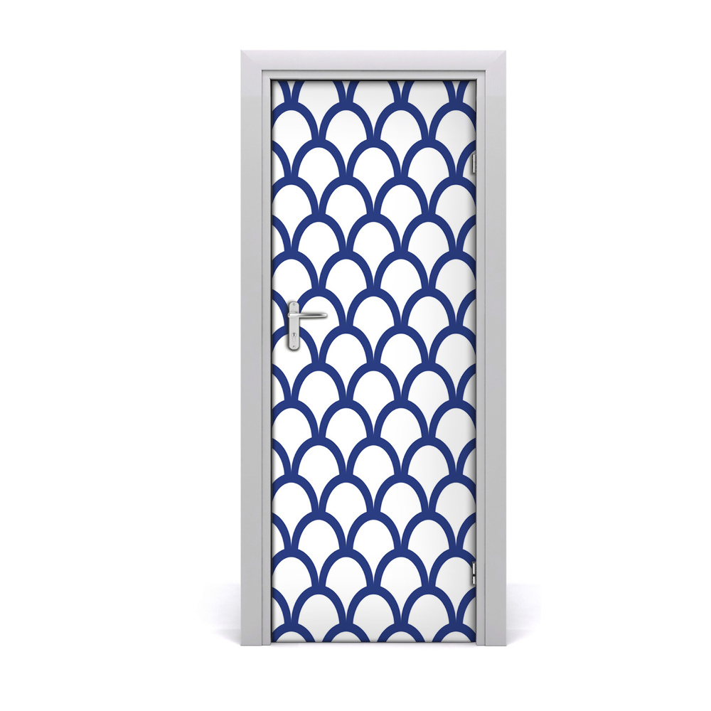 Naklejka fototapeta na drzwi Tło w niebieską łuskę