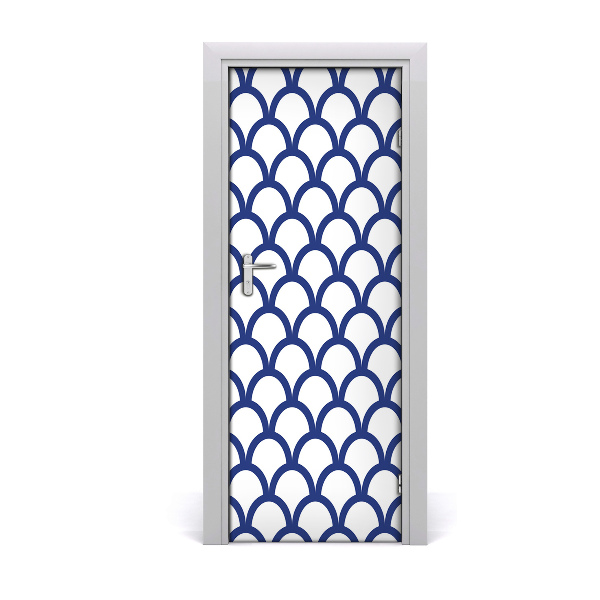 Naklejka fototapeta na drzwi Tło w niebieską łuskę