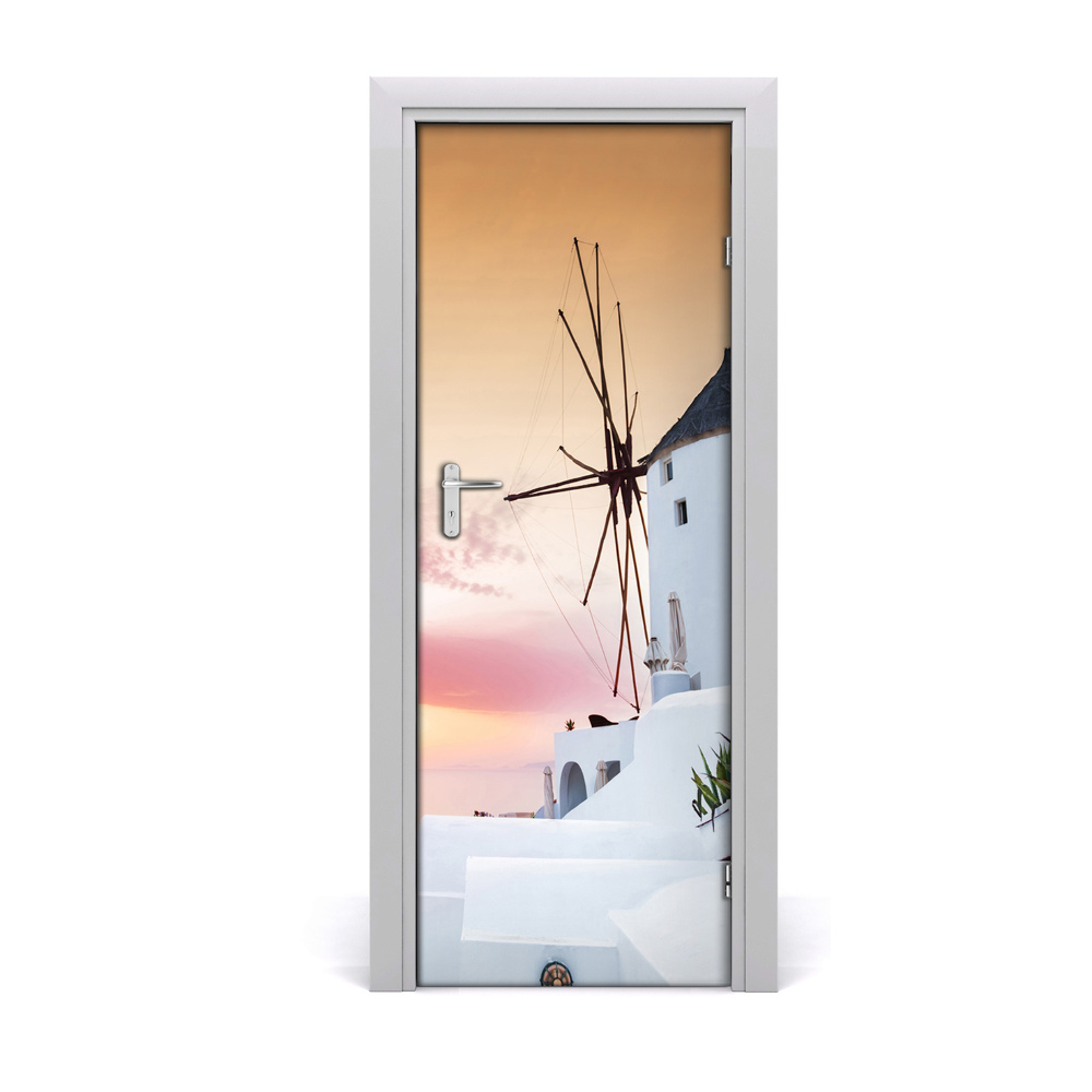 Fototapeta samoprzylepna na drzwi Uliczki w Santorini