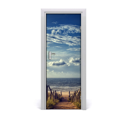 Naklejka na drzwi samoprzylepna Wejście na plażę