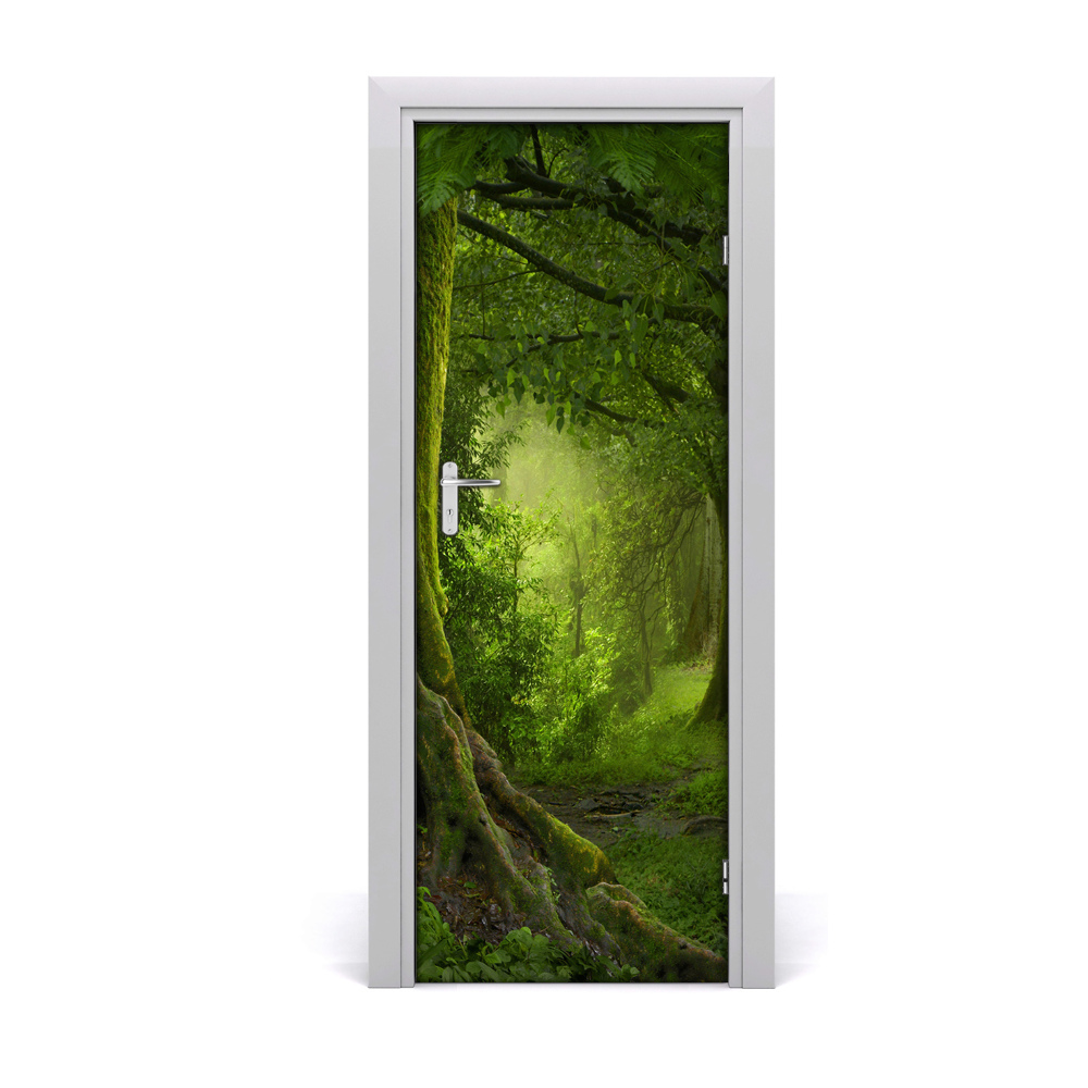 Naklejka na drzwi samoprzylepna Dżungla