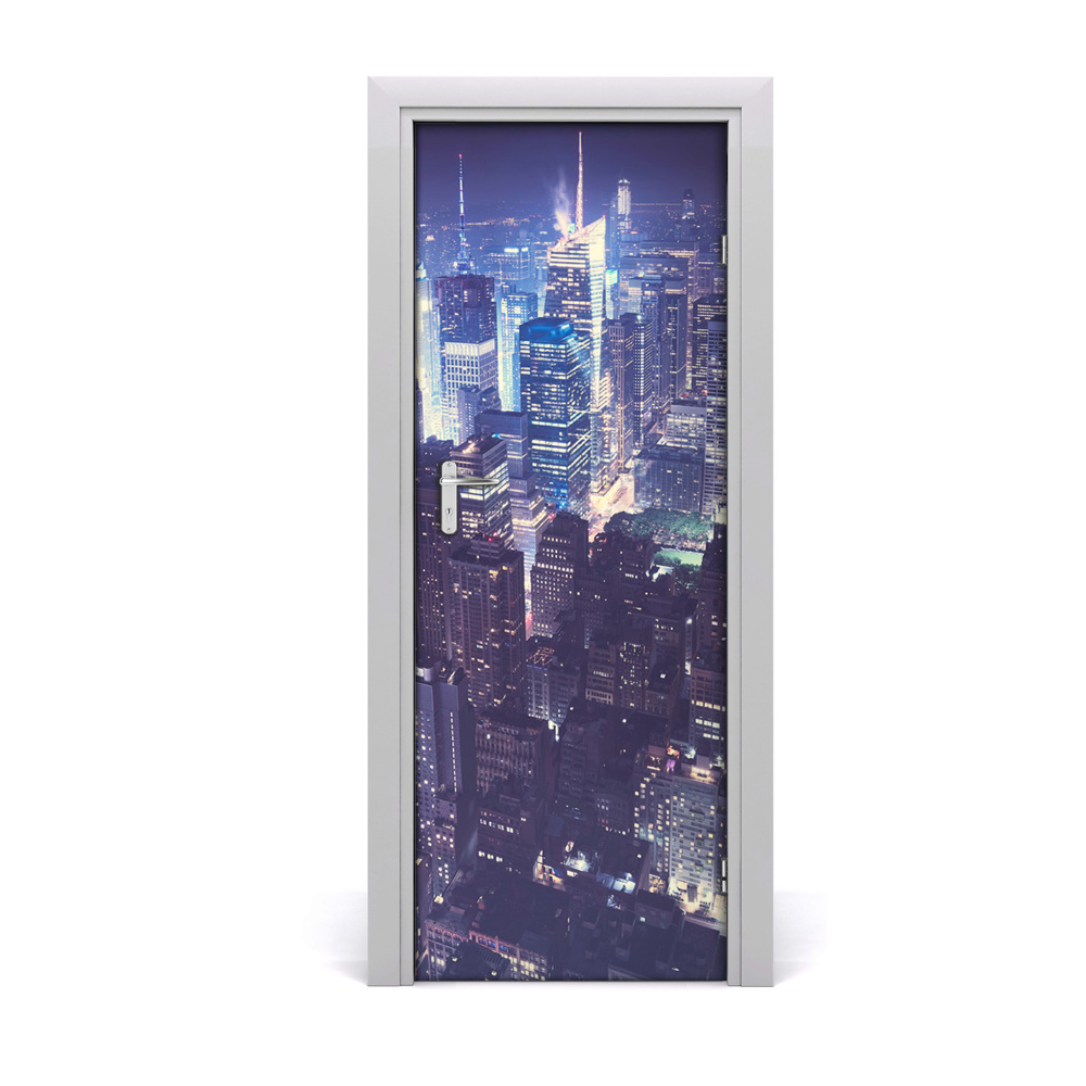 Fototapeta samoprzylepna na drzwi Manhattan nocą panorama