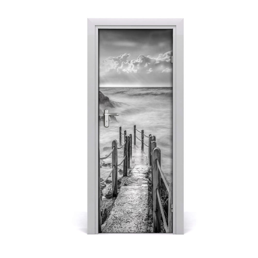 Naklejka na drzwi samoprzylepna Ścieżka mgła chmury