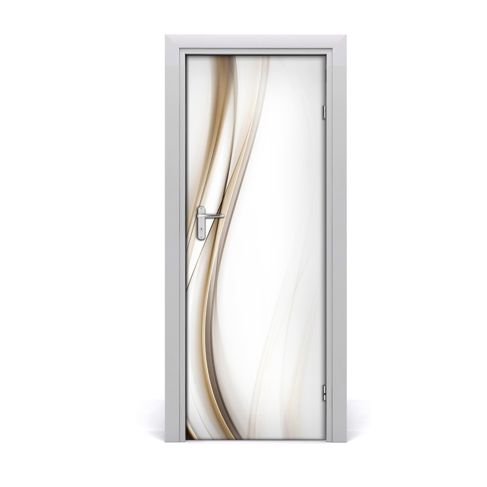 Naklejka samoprzylepna na drzwi Beżowa fala