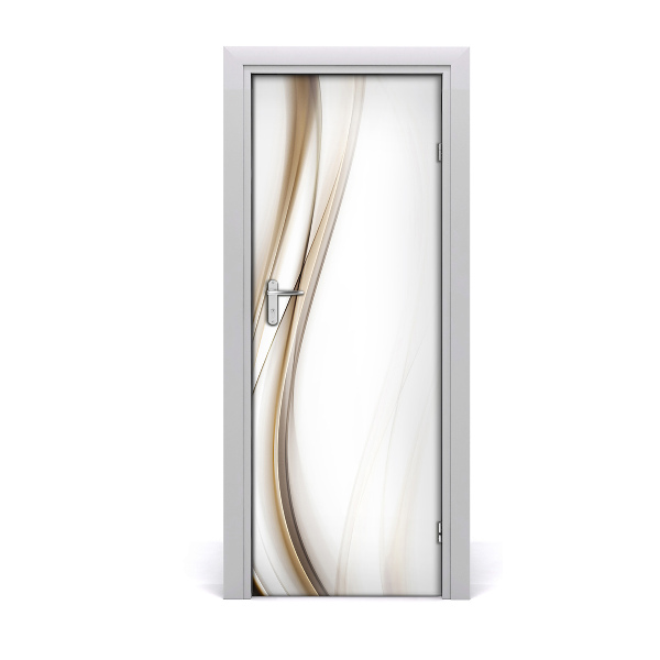 Naklejka samoprzylepna na drzwi Beżowa fala