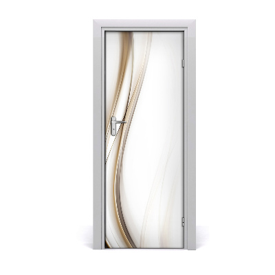 Naklejka samoprzylepna na drzwi Beżowa fala