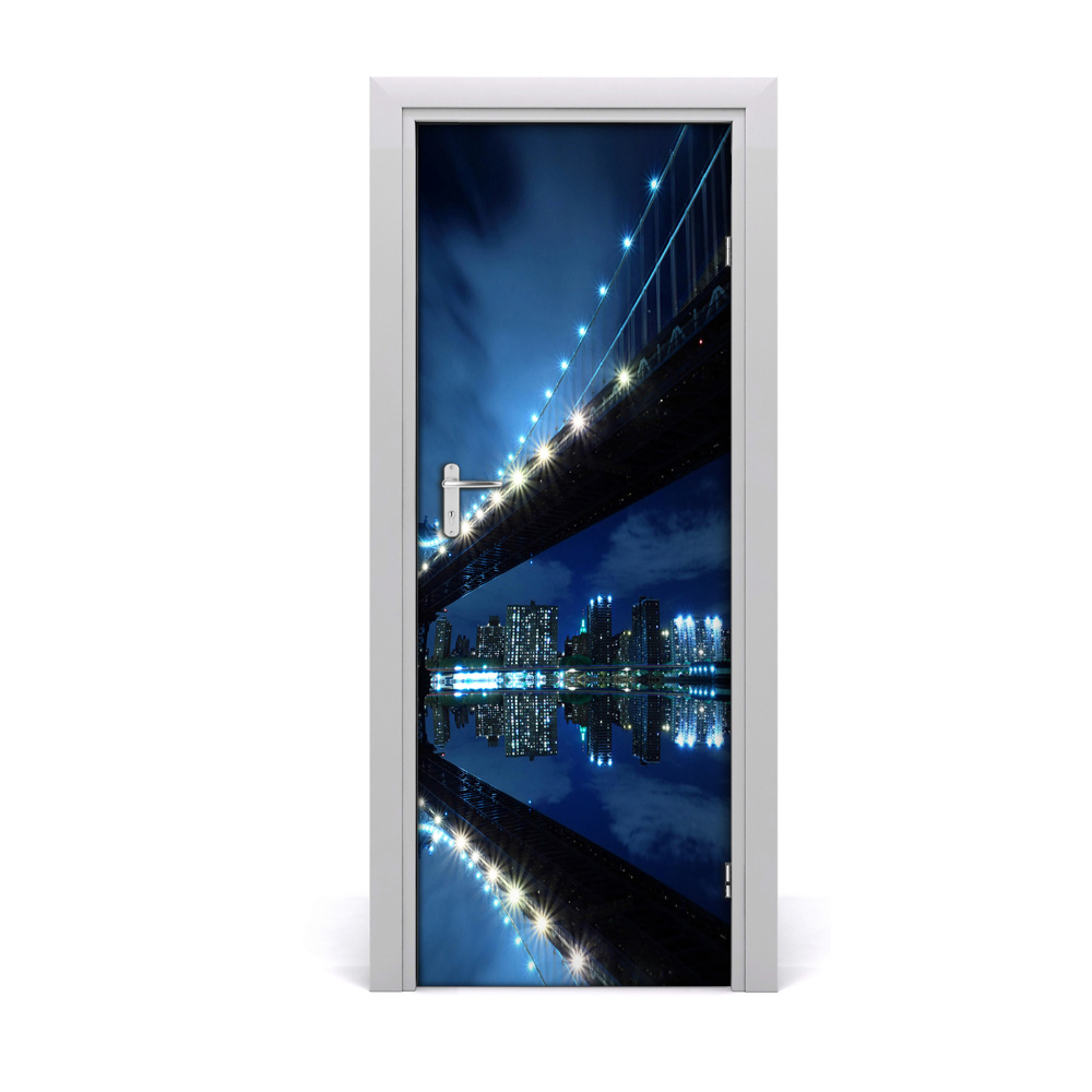 Fototapeta samoprzylepna drzwi Manhattan Most światła