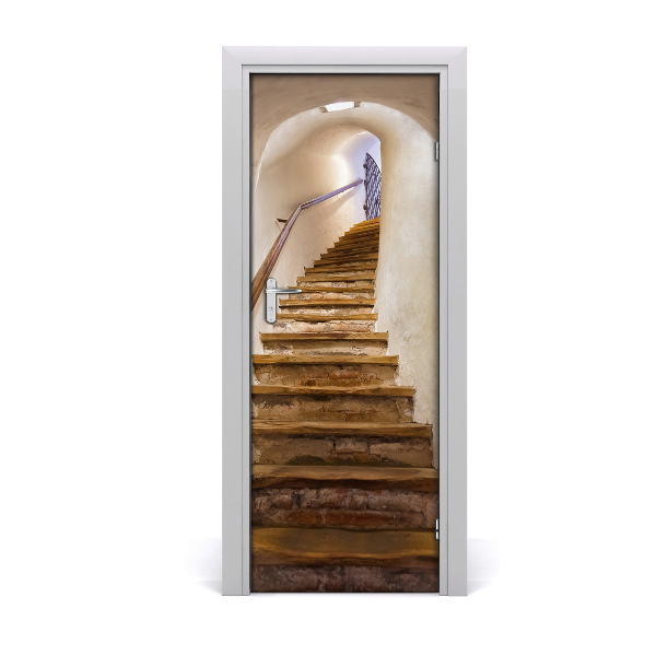 Fototapeta samoprzylepna na drzwi Drewniane schody w zamku