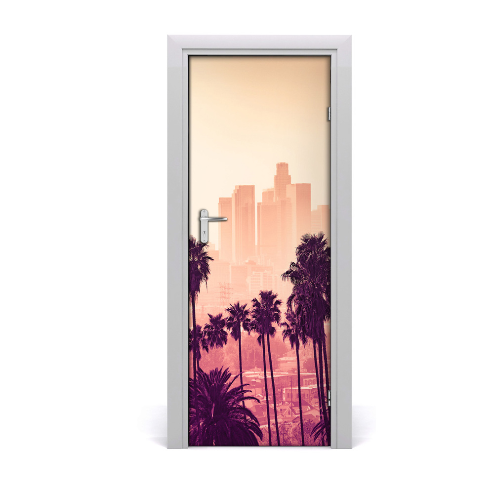 Fototapeta samoprzylepna drzwi Los Angeles miasto palmy