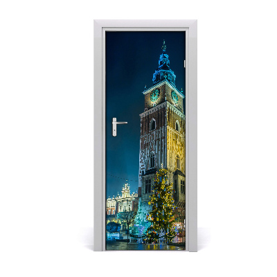Fototapeta samoprzylepna na drzwi Kraków Polska nocą
