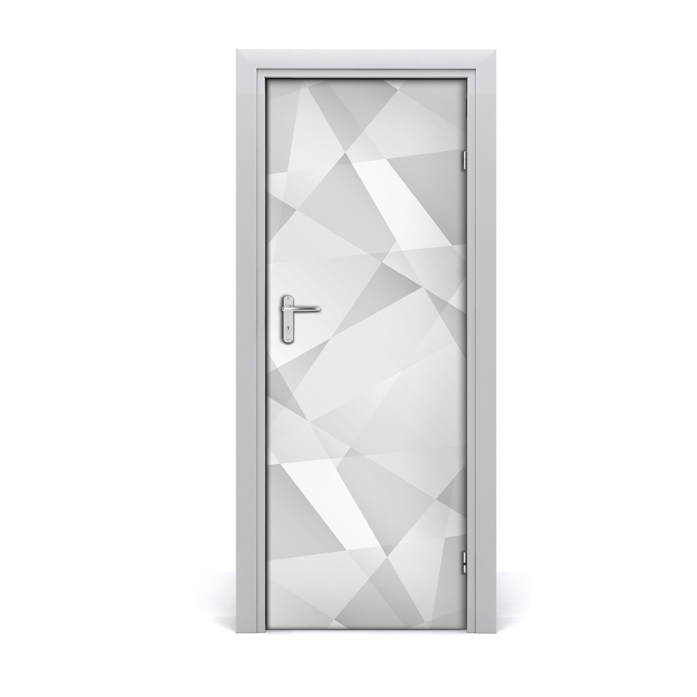 Naklejka samoprzylepna na drzwi Jasne trójkąty