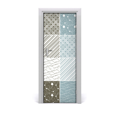 Naklejka samoprzylepna na drzwi Patchwork