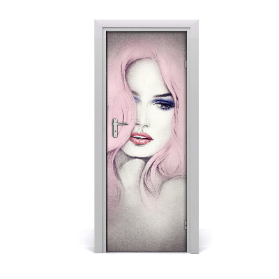 Naklejka samoprzylepna na drzwi Abstrakcja kobieta