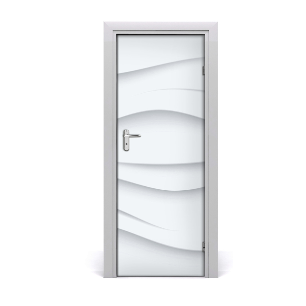 Naklejka samoprzylepna na drzwi Abstrakcja fale