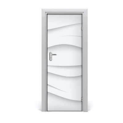 Naklejka samoprzylepna na drzwi Abstrakcja fale