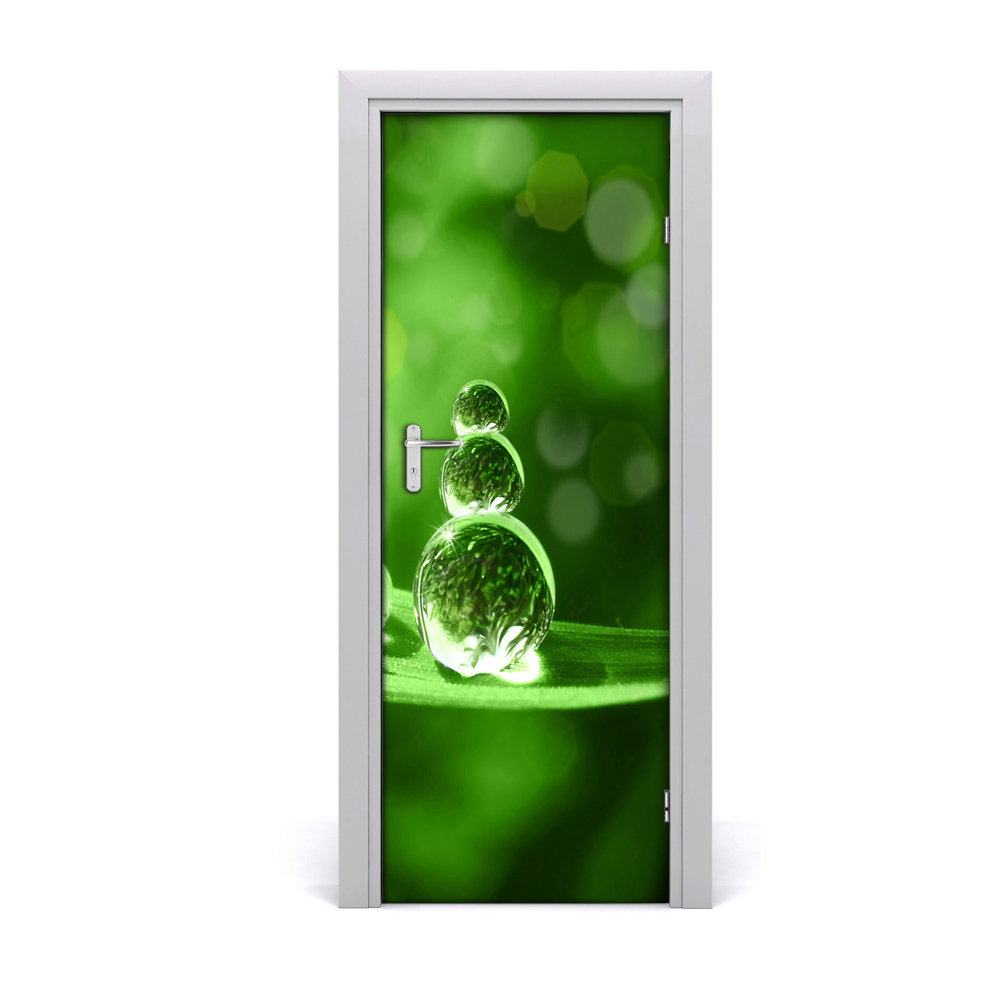 Naklejka samoprzylepna okleina Krople na trawie