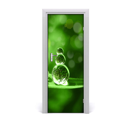 Naklejka samoprzylepna okleina Krople na trawie