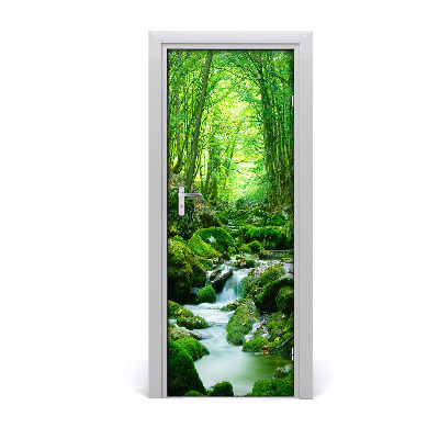Naklejka fototapeta na drzwi Potok w dżungli kamienie