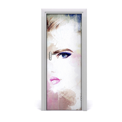 Naklejka samoprzylepna na drzwi Abstrakcja kobieta