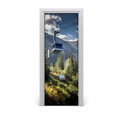 Naklejka fototapeta na drzwi Wagonik kolejki górskiej