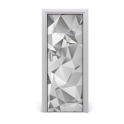 Naklejka samoprzylepna na drzwi Szare trójkąty