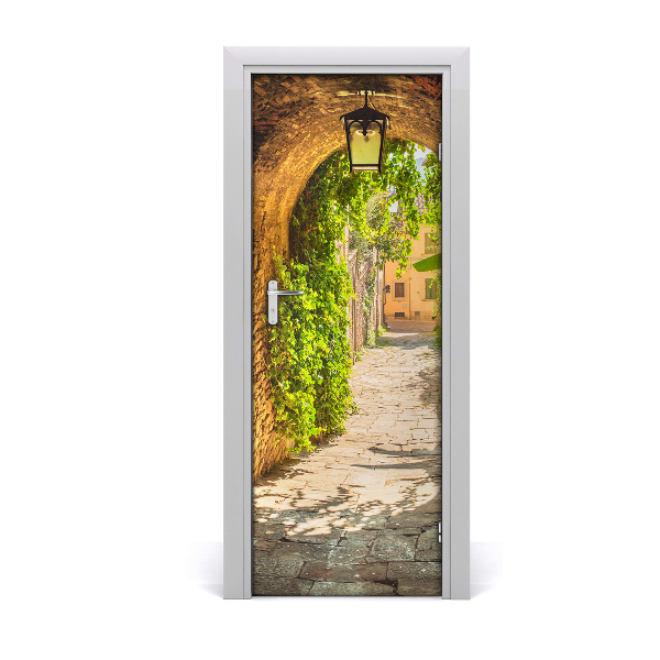 Fototapeta samoprzylepna na drzwi Murowany łuk lampa