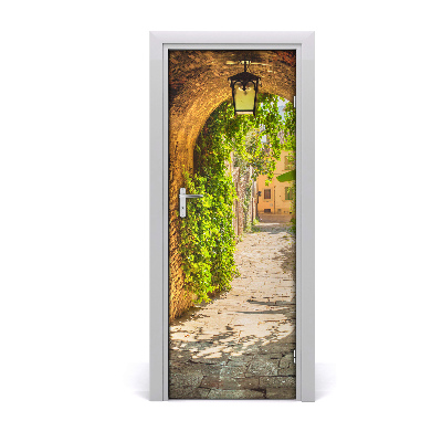 Fototapeta samoprzylepna na drzwi Murowany łuk lampa