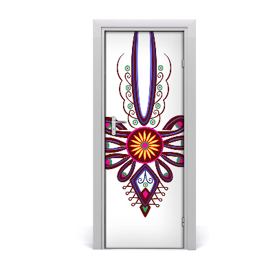 Naklejka samoprzylepna na drzwi Wzór ludowy