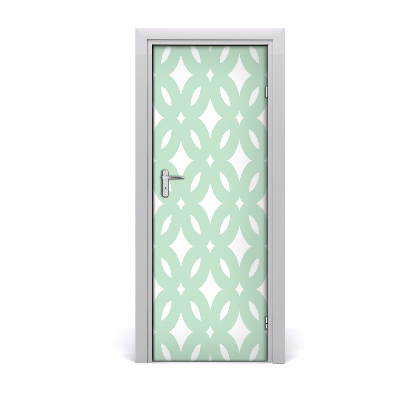 Naklejka fototapeta na drzwi Geometryczne zielone tło