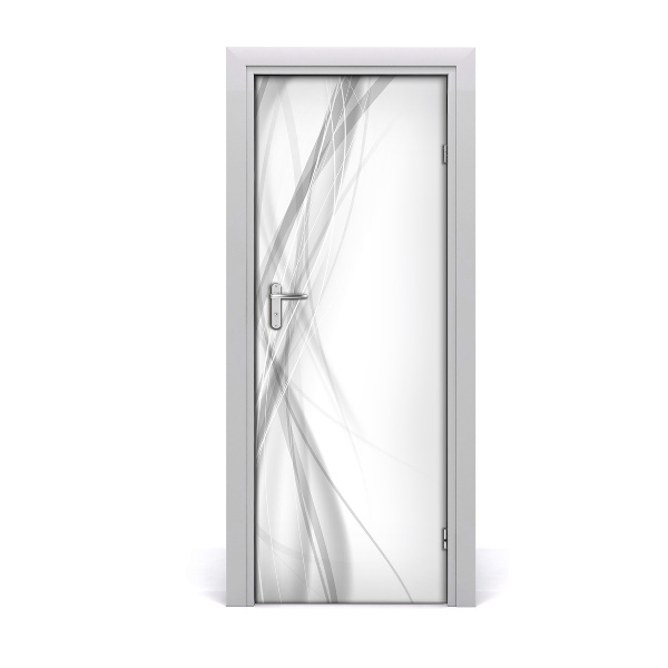 Naklejka samoprzylepna na drzwi Szare fale