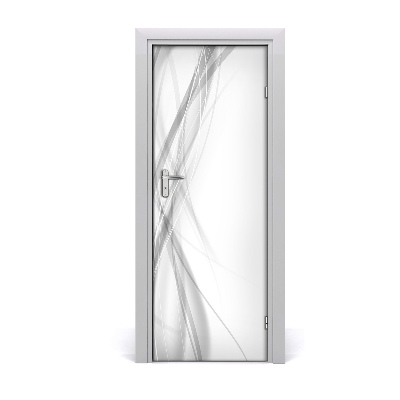 Naklejka samoprzylepna na drzwi Szare fale