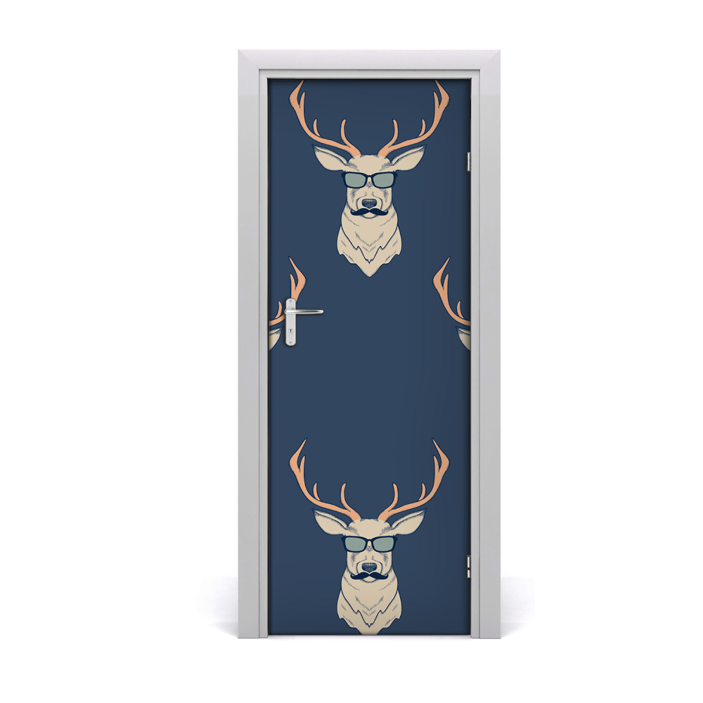 Naklejka samoprzylepna na drzwi Hipsterskie jelenie