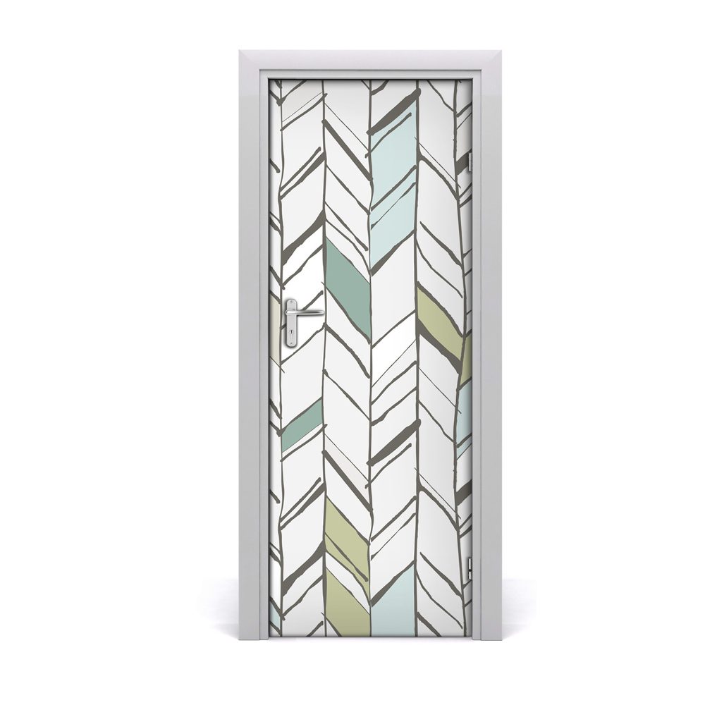 Naklejka fototapeta na drzwi Kolorowa jodełka wzór