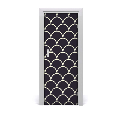 Naklejka fototapeta na drzwi Czarne rybie łuski