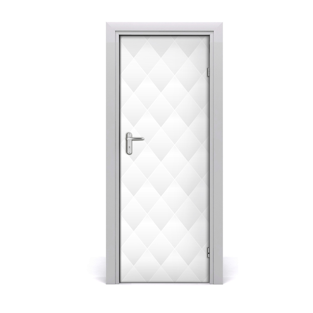 Naklejka fototapeta na drzwi Abstrakcja białe kwadraty tło