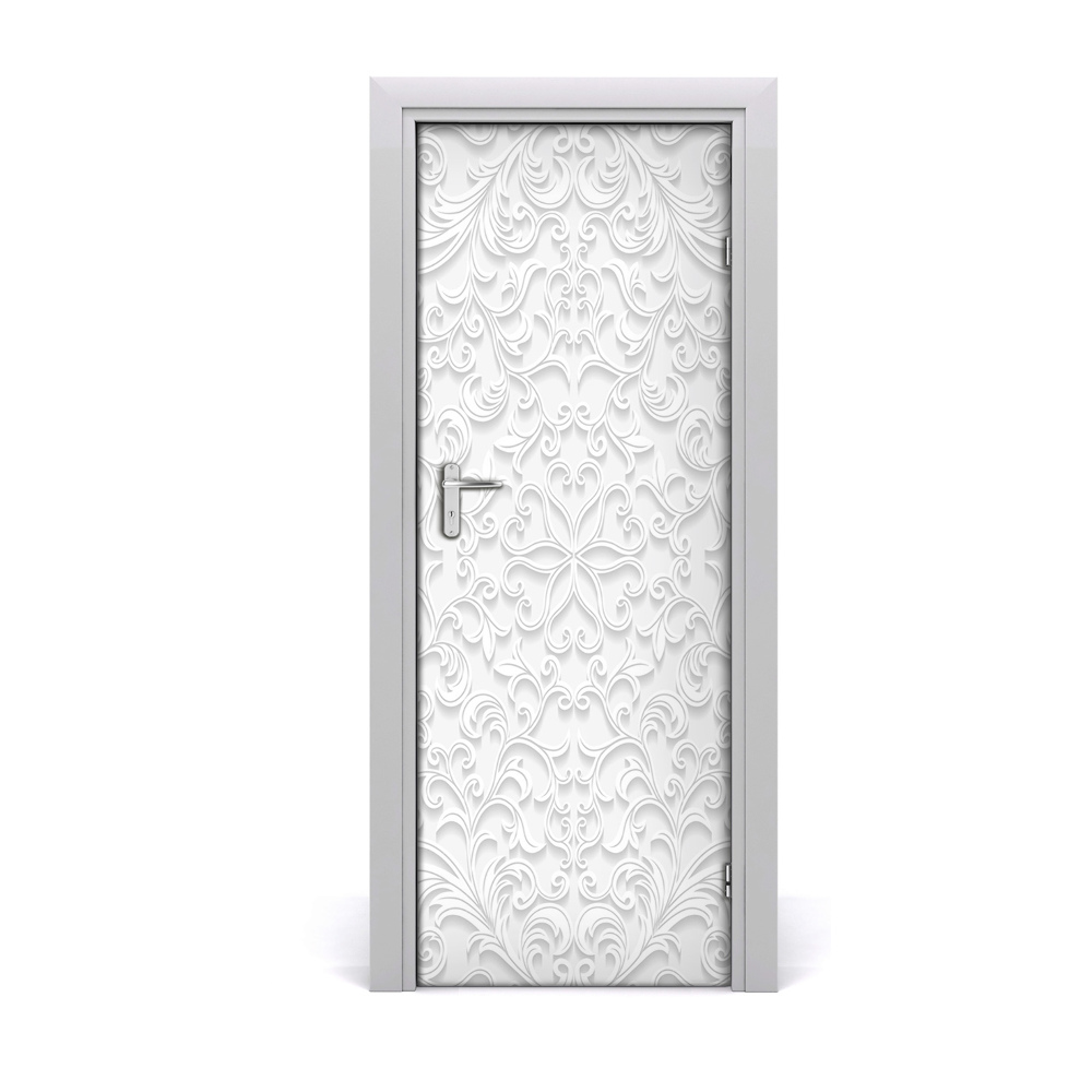 Naklejka fototapeta na drzwi Szare ornamenty