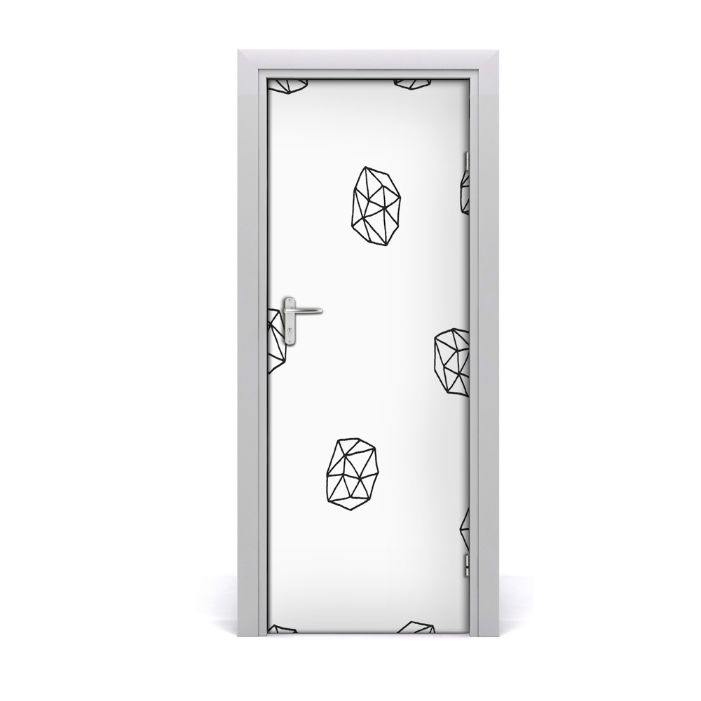 Naklejka fototapeta na drzwi Wzór w geometryczne kształty