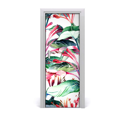 Okleina samoprzylepna fototapety na drzwi Lonicera czerwona