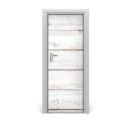 Naklejka fototapeta na drzwi Drewniana biała ściana