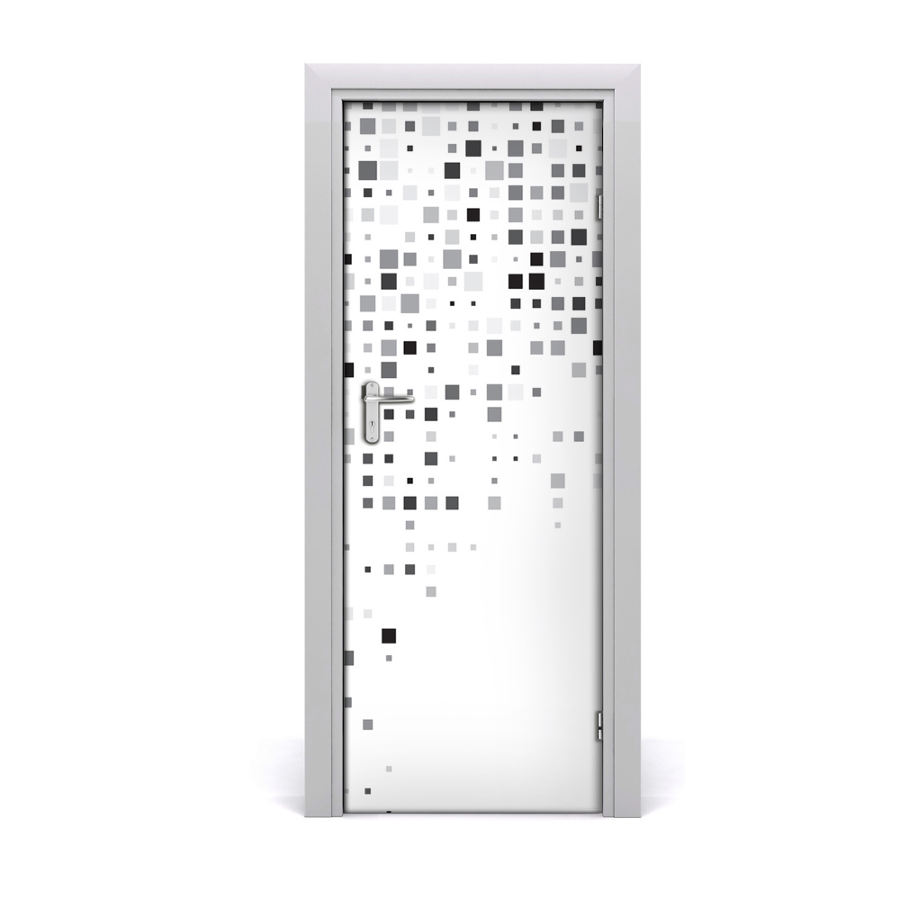 Naklejka samoprzylepna na drzwi Kwadraty tło