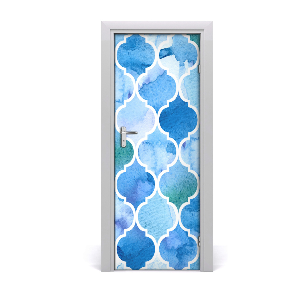 Naklejka fototapeta na drzwi Marokańskie niebieskie tło