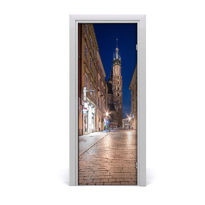 Fototapeta samoprzylepna na drzwi Kraków Polska nocą