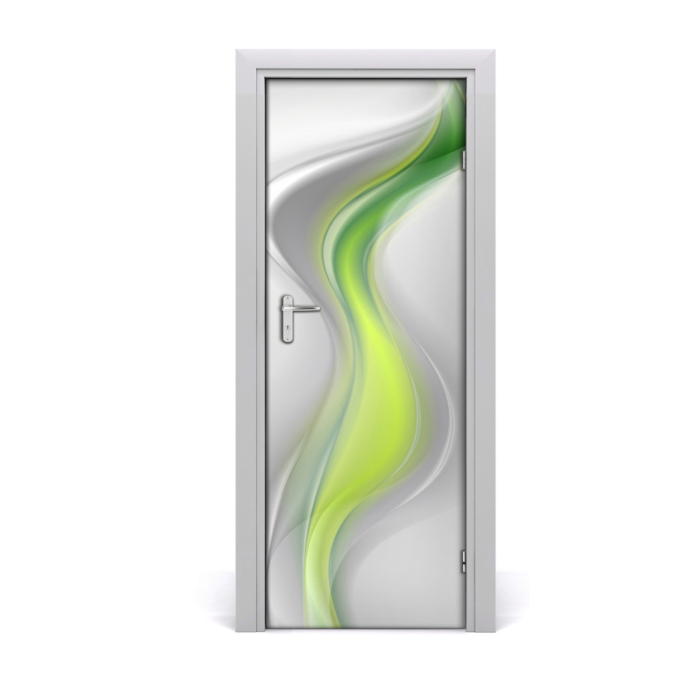 Naklejka samoprzylepna na drzwi Abstrakcja fale