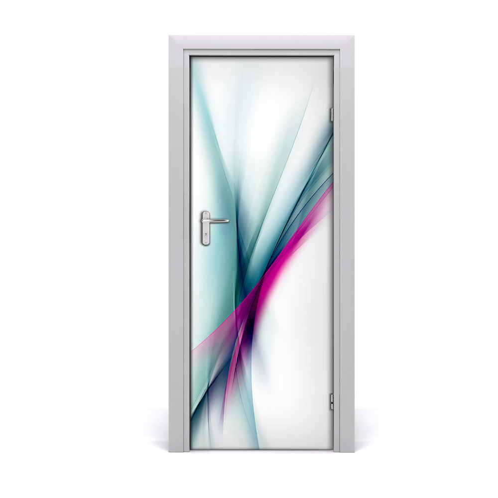 Naklejka samoprzylepna na drzwi Abstrakcja fale