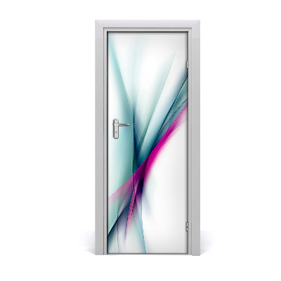 Naklejka samoprzylepna na drzwi Abstrakcja fale