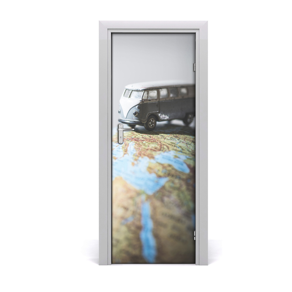 Naklejka fototapeta na drzwi Volkswagen na globusie